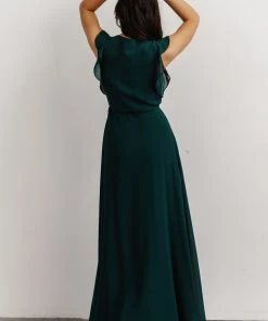 Soi Saya Wrap Maxi Dress | Hunter Green