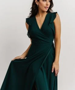 Soi Saya Wrap Maxi Dress | Hunter Green