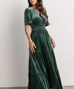 RR Artemis Velvet Maxi Dress | Deep Lagoon Dresses
