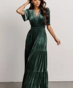 RR Artemis Velvet Maxi Dress | Deep Lagoon Dresses