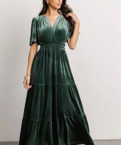 RR Artemis Velvet Maxi Dress | Deep Lagoon Dresses