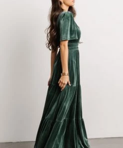 RR Artemis Velvet Maxi Dress | Deep Lagoon Dresses
