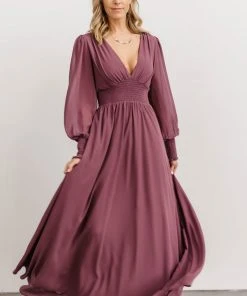 BB Custom Dresses Olivia Maxi Dress | Vintage Plum