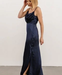 SL Sydney Satin Gown | Navy Dresses