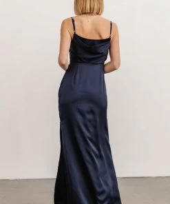 SL Sydney Satin Gown | Navy Dresses