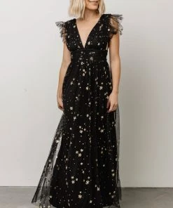 Soi Dresses Nova Shimmer Maxi Dress | Black + Gold 15 Soi Dresses Nova Shimmer Maxi Dress | Black + Gold