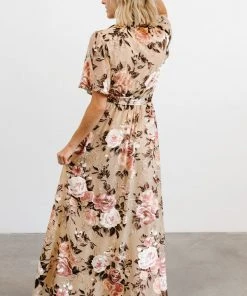 BB Custom Dresses Uma Velvet Maxi Dress | Floral Shimmer