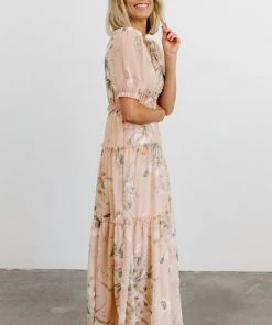 BB Custom Santorini Maxi Dress | Blush Floral 12 BB Custom Santorini Maxi Dress | Blush Floral