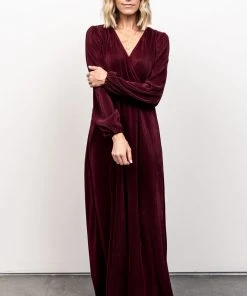 BB Custom Dresses Venus Pleated Maxi Dress | Mulberry