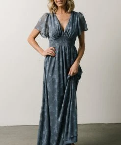 RR Dresses Evelyn Smocked Maxi Dress | Blue