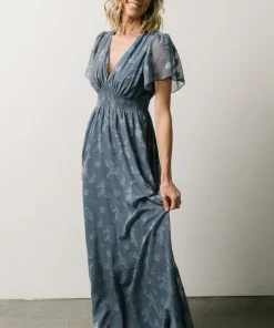 RR Dresses Evelyn Smocked Maxi Dress | Blue