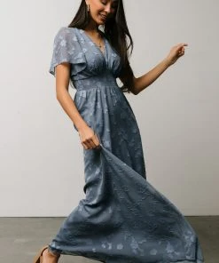 RR Dresses Evelyn Smocked Maxi Dress | Blue