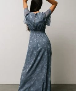 RR Dresses Evelyn Smocked Maxi Dress | Blue