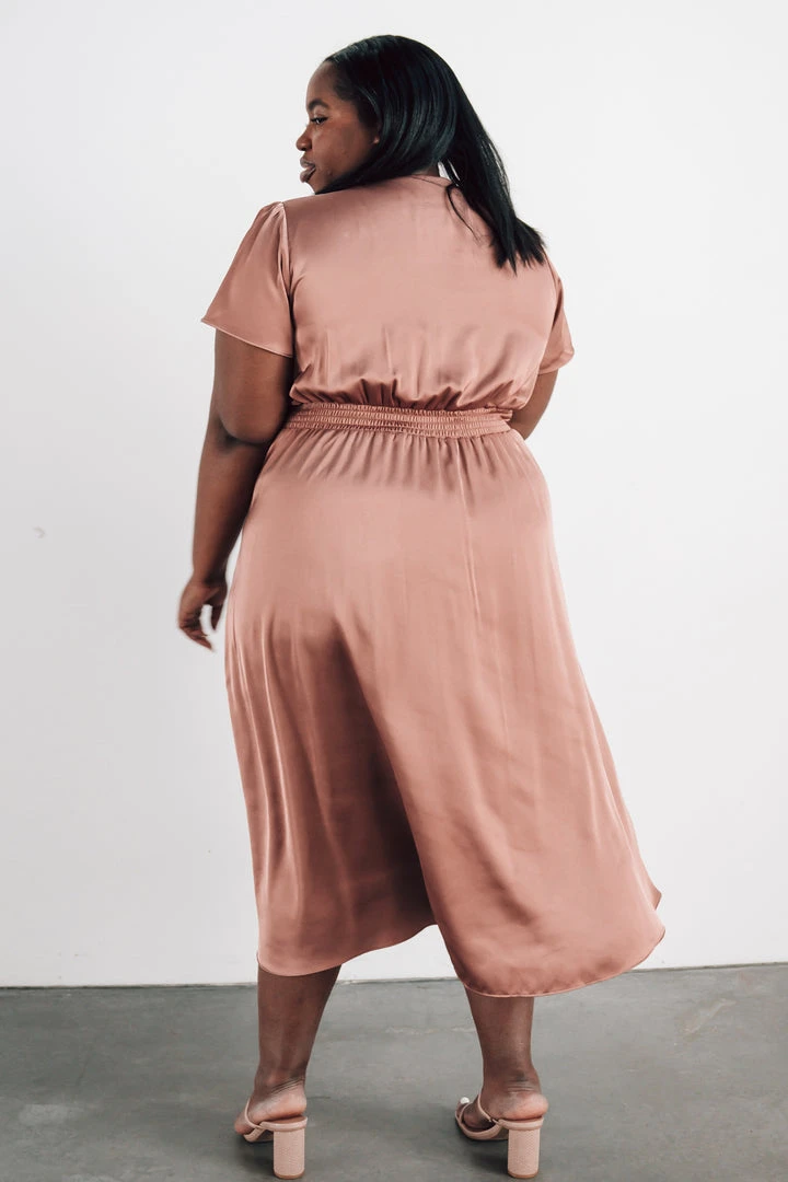 JH Poppy Satin Midi Dress | Rosy Brown 8 JH Poppy Satin Midi Dress | Rosy Brown