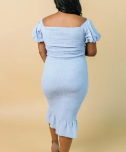 RR Dresses Alana Smocked Midi Dress | Blue 6 RR Dresses Alana Smocked Midi Dress | Blue