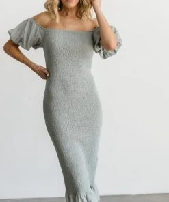 RR Alana Smocked Midi Dress | Sage Dresses