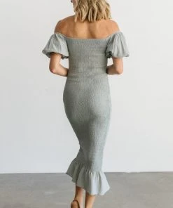 RR Alana Smocked Midi Dress | Sage Dresses