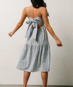 BS Dresses Alaska Open Tie Back Midi Dress | Sky Blue