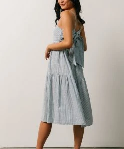 BS Dresses Alaska Open Tie Back Midi Dress | Sky Blue