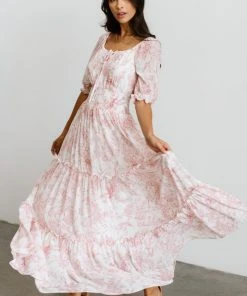 BB Custom Alice Smocked Maxi Dress | Berry Print Dresses