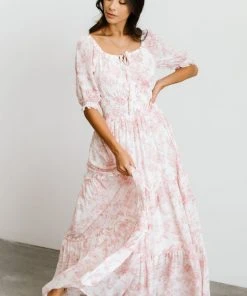 BB Custom Alice Smocked Maxi Dress | Berry Print Dresses