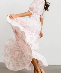 BB Custom Alice Smocked Maxi Dress | Berry Print Dresses