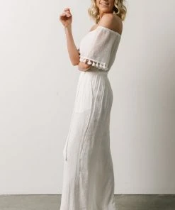 DD Althea Boho Jumpsuit | White Vacation