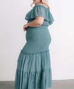 JH Dresses Amalfi Smocked Maxi Dress | Blue