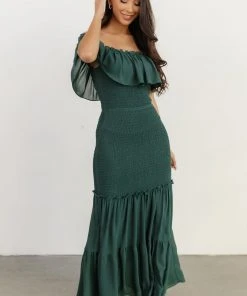 JH Amalfi Smocked Maxi Dress | Green