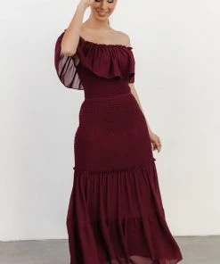 JH Dresses Amalfi Smocked Maxi Dress | Mulberry