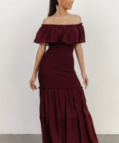 JH Dresses Amalfi Smocked Maxi Dress | Mulberry