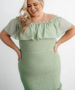 JH Dresses Amalfi Smocked Maxi Dress | Sage