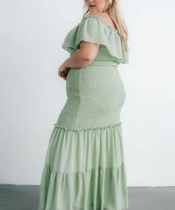 JH Dresses Amalfi Smocked Maxi Dress | Sage