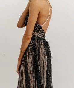 RR Anastasia Gown | Black Sequin Dresses