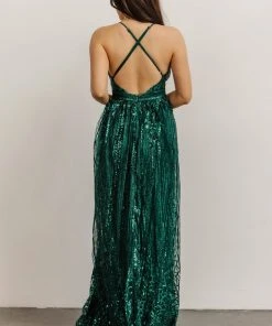 RR Anastasia Gown | Green Sequin Dresses