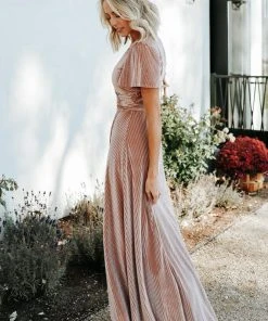 BB Custom Andi Ribbed Velvet Wrap Dress | Champagne Dresses