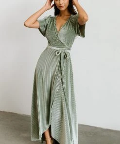 BB Custom Andi Ribbed Velvet Wrap Dress | Dusty Sage 22 BB Custom Andi Ribbed Velvet Wrap Dress | Dusty Sage