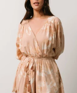 DF Anya Palm Leaf Romper | Natural Boho