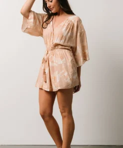DF Anya Palm Leaf Romper | Natural Boho