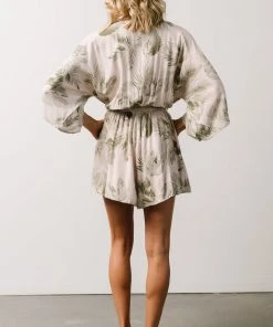 DF Anya Palm Leaf Romper | Olive