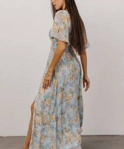 BB Custom April Sweetheart Maxi Dress | Blue Blooms