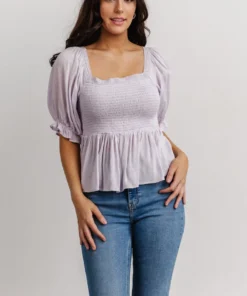 Arden Smocked Top | Lilac Vacation