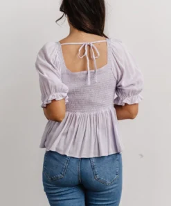 Arden Smocked Top | Lilac Vacation