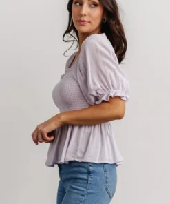 Arden Smocked Top | Lilac Vacation