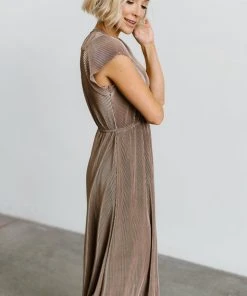 BB Custom Dresses Athena Pleated Maxi Dress | Autumn Orchid