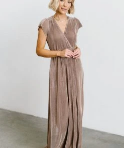 BB Custom Dresses Athena Pleated Maxi Dress | Autumn Orchid