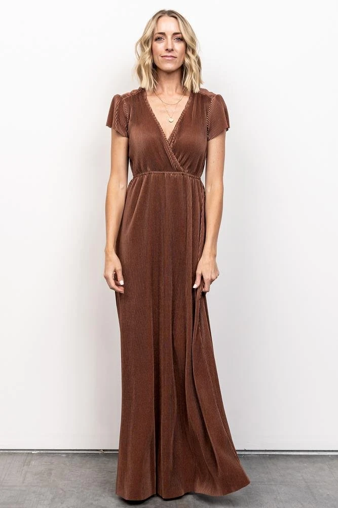 BB Custom Dresses Athena Pleated Maxi Dress | Bronze 4 BB Custom Dresses Athena Pleated Maxi Dress | Bronze