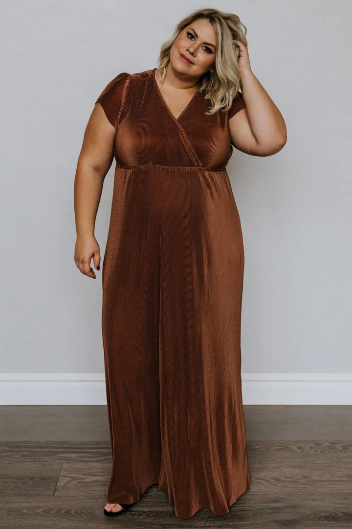 BB Custom Dresses Athena Pleated Maxi Dress | Bronze 3 BB Custom Dresses Athena Pleated Maxi Dress | Bronze