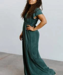 BB Custom Athena Pleated Maxi Dress | Lagoon Dresses