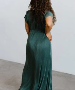 BB Custom Athena Pleated Maxi Dress | Lagoon Dresses